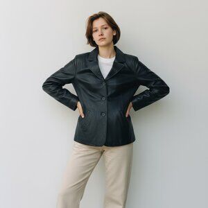 Pelle Studio Black Wilsons Leather Blazer Jacket - Size L - MINT CONDITION